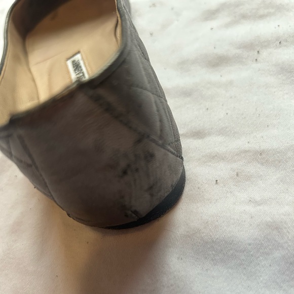 Manolo Blahnik graphite leather quilted flats size 36.5 - Picture 6 of 10